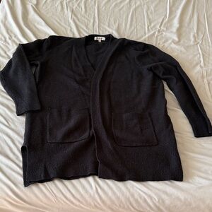 Madewell Black Open-Front Cardigan